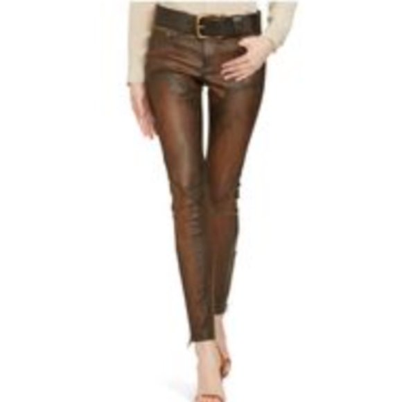 Polo Ralph Lauren Pants - POLO RALPH LAUREN BURNISHED LEATHER SKINNY PANT~6